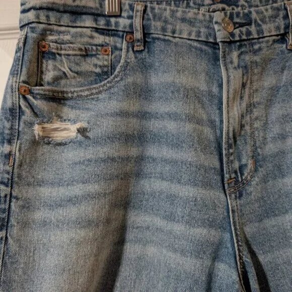 NEW AE | Stretch Curvy Super High-Waisted Baggy Straight Jean - Picture 8 of 12